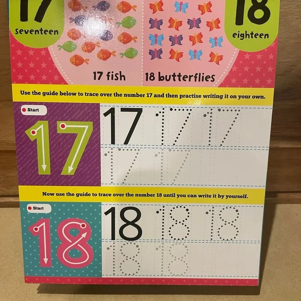 Kids Learning Toys Tiny Tots First Learning 123 Wipe Clean Easel Book